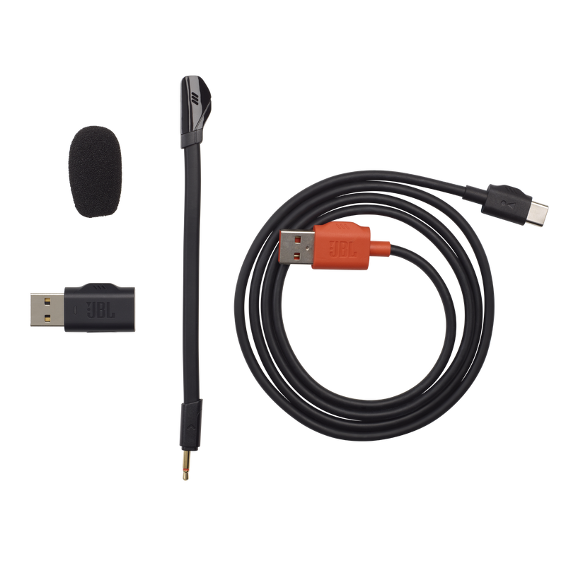 JBL Quantum 350 Wireless - Black - Wireless PC gaming headset with detachable boom mic - Detailshot 4 image number null